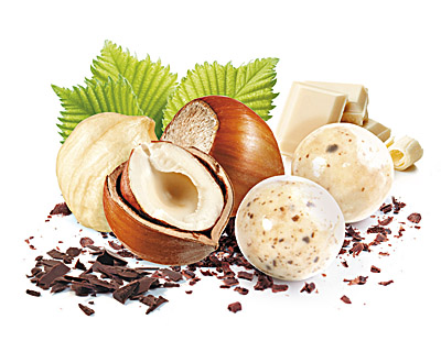 Straciatella Hazelnuts in Belgian White Chocolate - new sachet